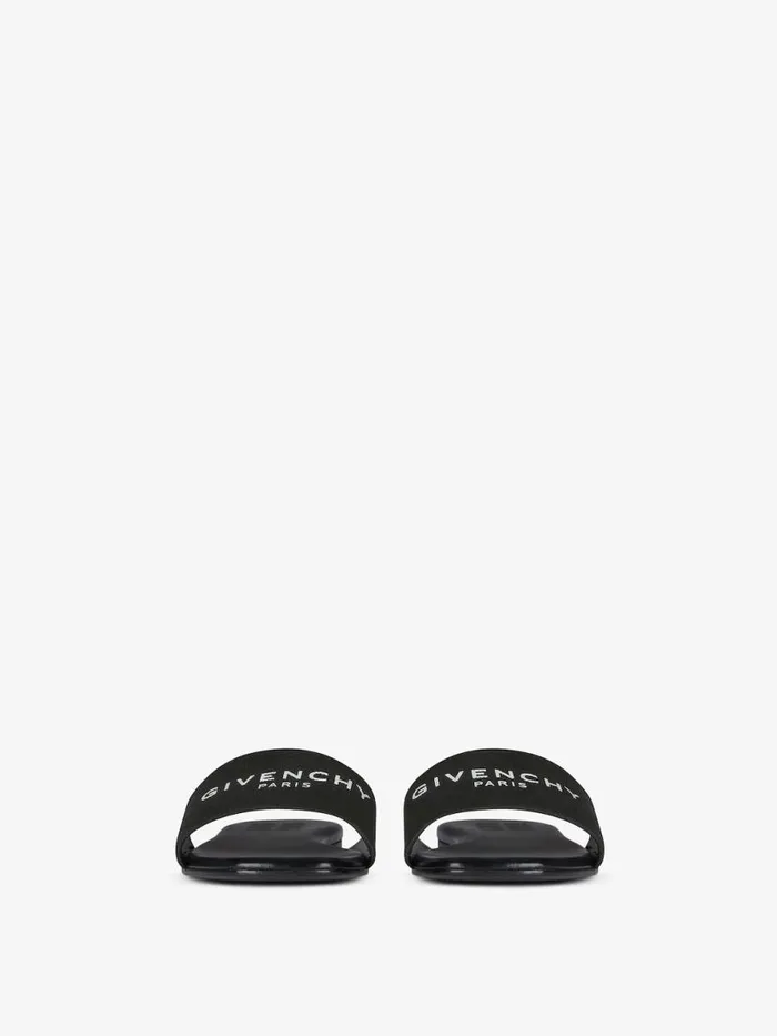Women Shark Lock Givenchy 4G Mules In Canvas Black Women Shark Lock Givenchy 4G Mules In Canvas Black