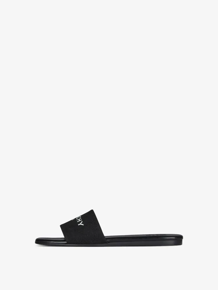 Women Shark Lock Givenchy 4G Mules In Canvas Black Women Shark Lock Givenchy 4G Mules In Canvas Black