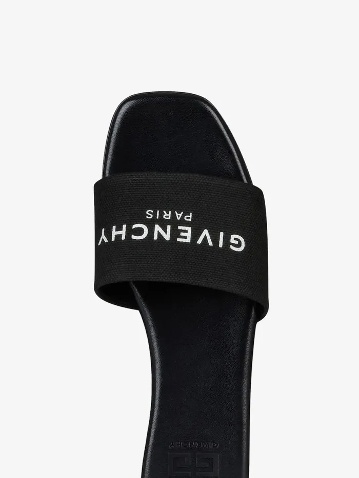 Women Shark Lock Givenchy 4G Mules In Canvas Black Women Shark Lock Givenchy 4G Mules In Canvas Black