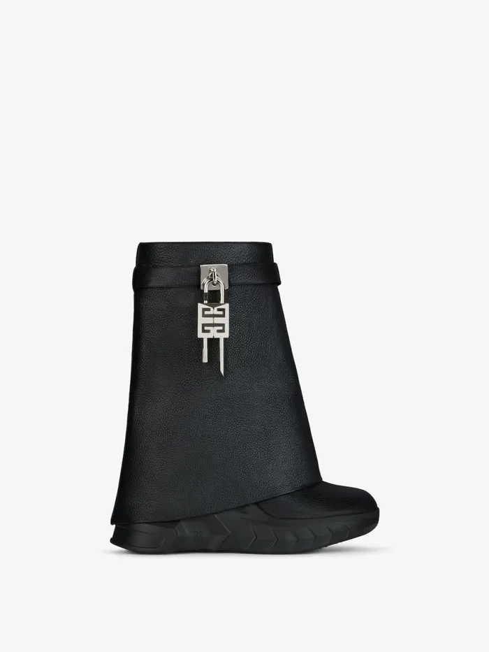 Women Shark Lock Givenchy Shark Lock Biker Ankle Boots In Grained Leather Black Women Shark Lock Givenchy Shark Lock Biker Ankle Boots In Grained Leather Black