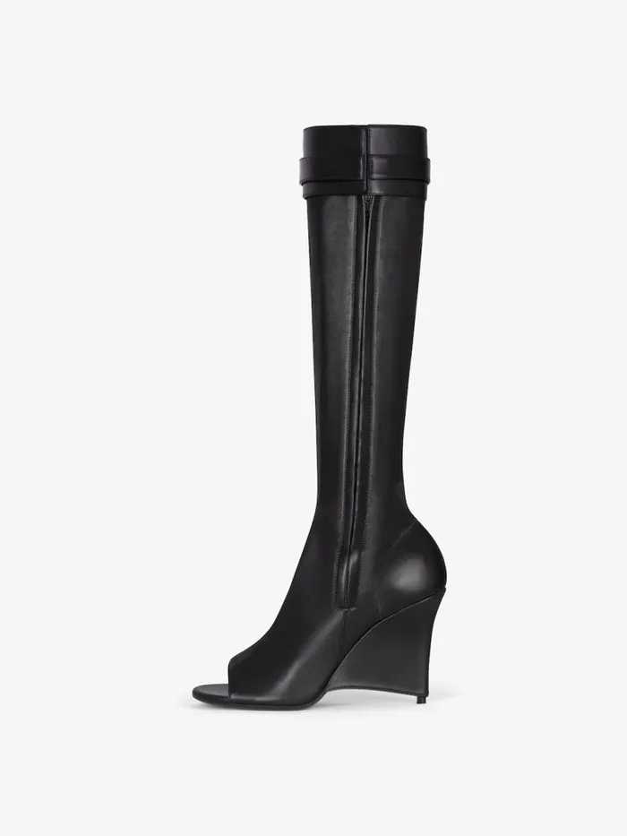 Women Shark Lock Givenchy Shark Lock Stiletto Sandal Boots In Leather Black Women Shark Lock Givenchy Shark Lock Stiletto Sandal Boots In Leather Black
