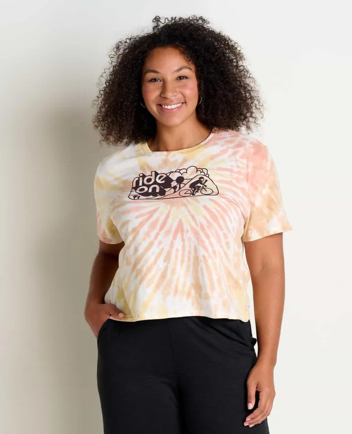 Women Shirts and Tops Toad and Co Boundless Jersey Crew Mandarin Tie Dye