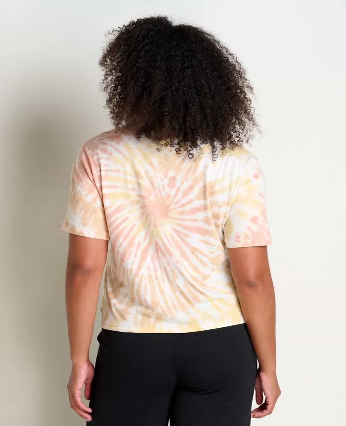 Women Shirts and Tops Toad and Co Boundless Jersey Crew Mandarin Tie Dye