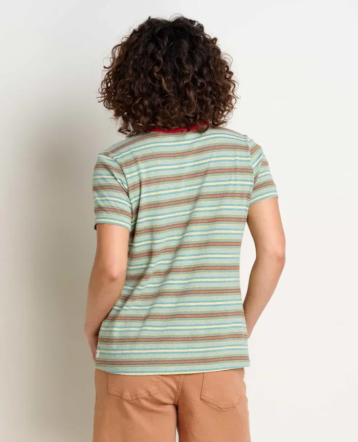 Women Shirts and Tops Toad and Co Grom Ringer Crew Mineral Multi Stripe