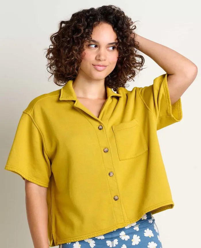 Women Shirts and Tops Toad and Co Hemp Daybreaker Short Sleeve Shirt Olive Tree