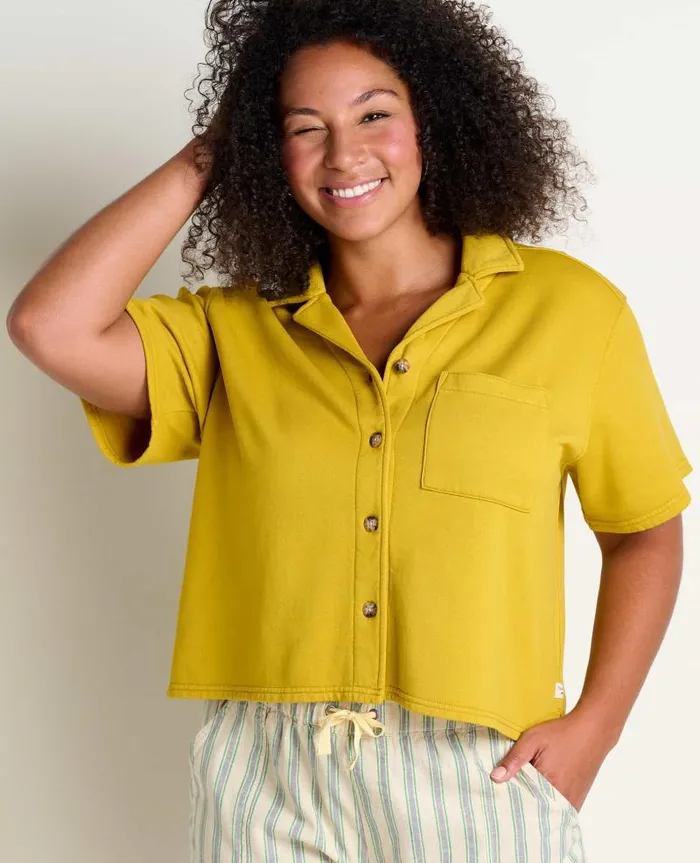 Women Shirts and Tops Toad and Co Hemp Daybreaker Short Sleeve Shirt Olive Tree