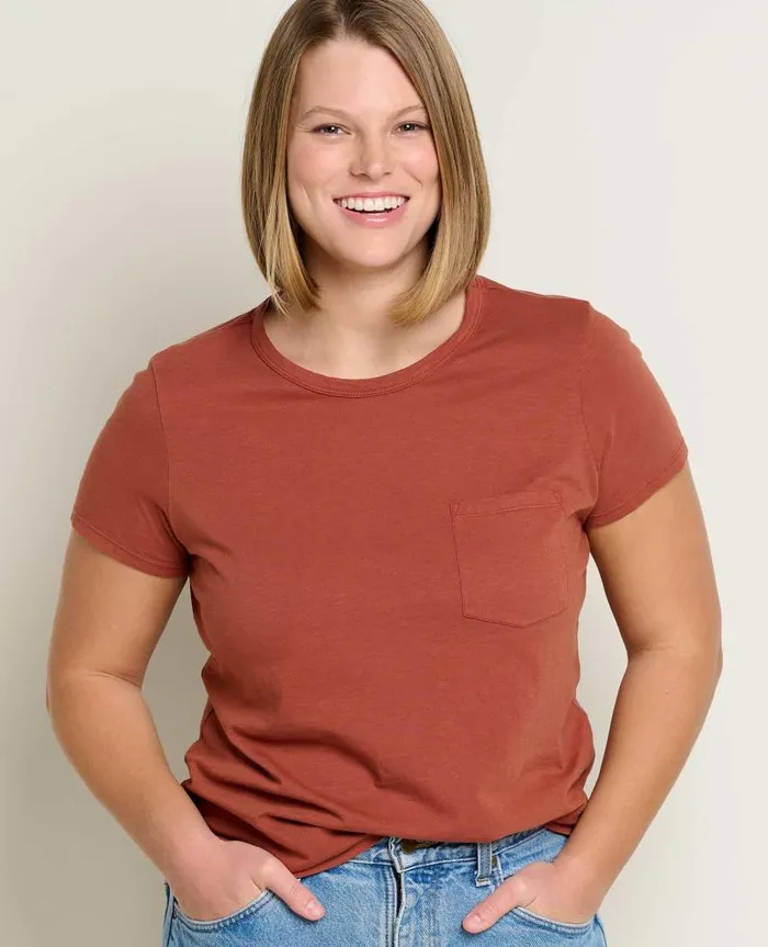 Women Shirts and Tops Toad and Co Primo Short Sleeve Crew Cinnamon