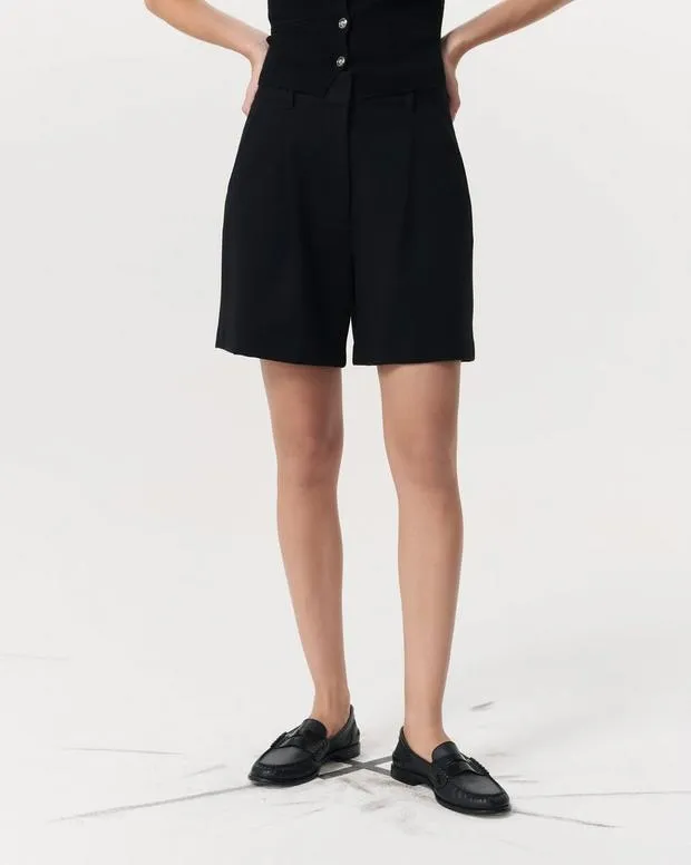 Women Shorts rag and bone Irina Ponte 1258243 Short BlackWhite