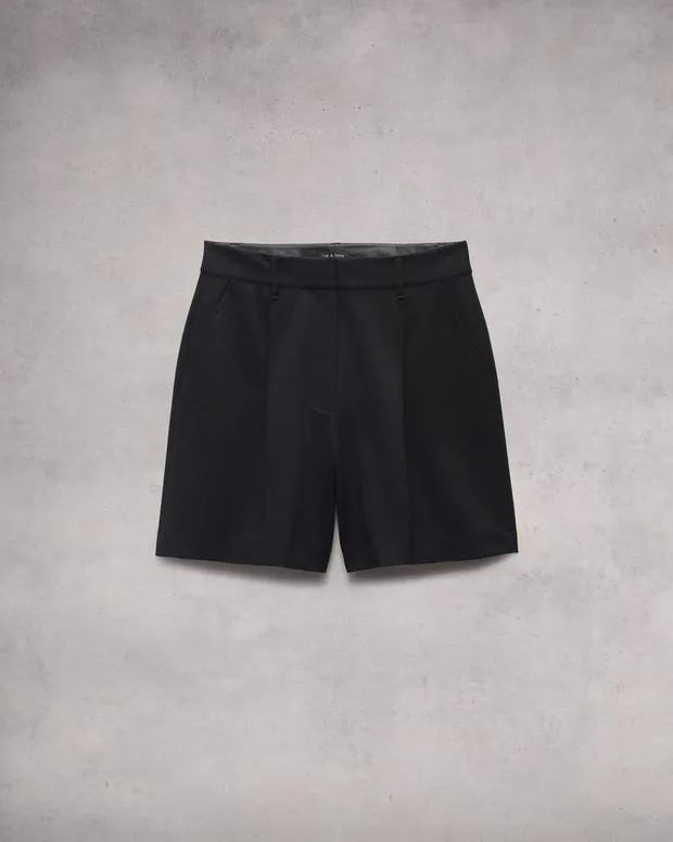 Women Shorts rag and bone Irina Ponte 1258243 Short BlackWhite