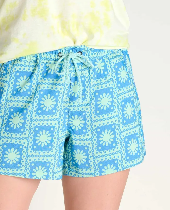 Women Shorts Toad and Co Boundless Short Chicory Sun Tile Print