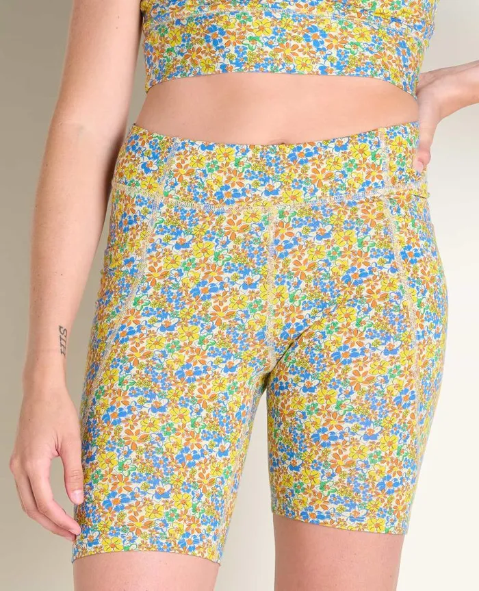 Women Shorts Toad and Co Terrane Bike Short Chicory Floral Print