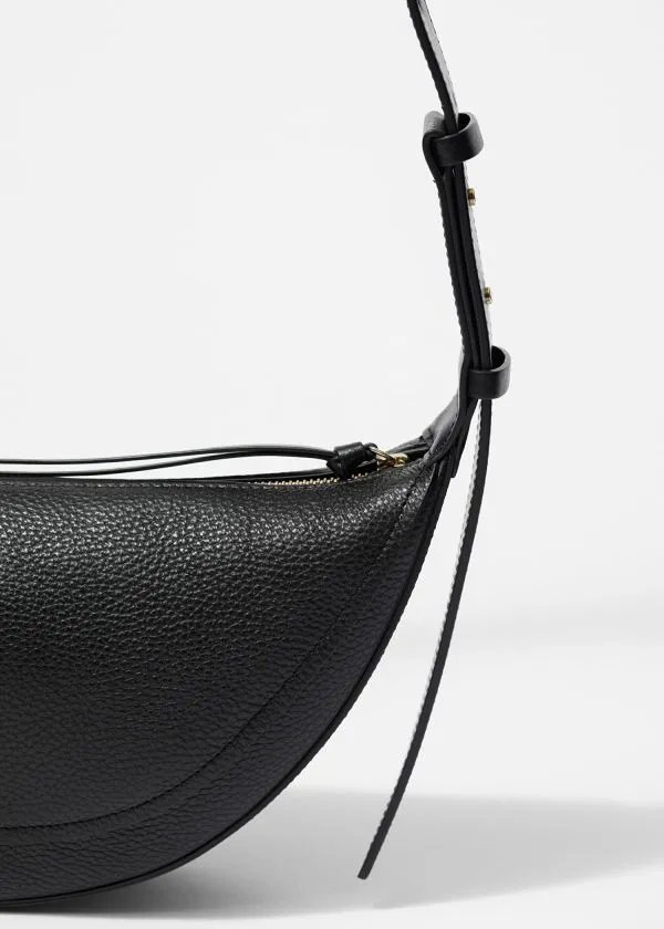 Women Shoulder Bags and Other Stories Paneled Leather Bag Black
