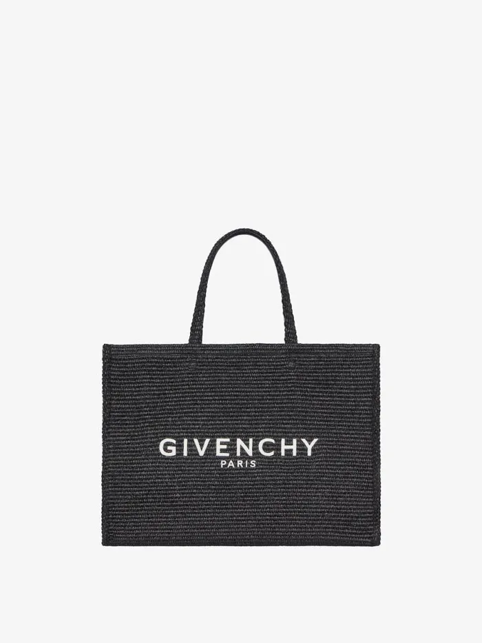 Women Shoulder Bags Givenchy Medium GTote Bag In Raffia Black