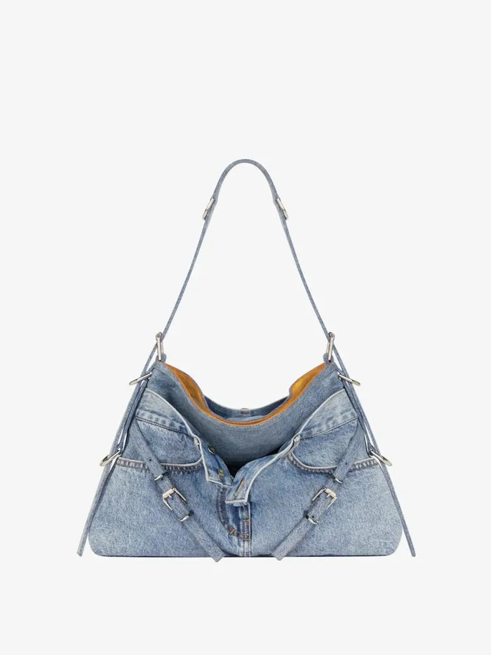 Women Shoulder Bags Givenchy Medium Voyou Boyfriend Bag In Jeans Medium Blue