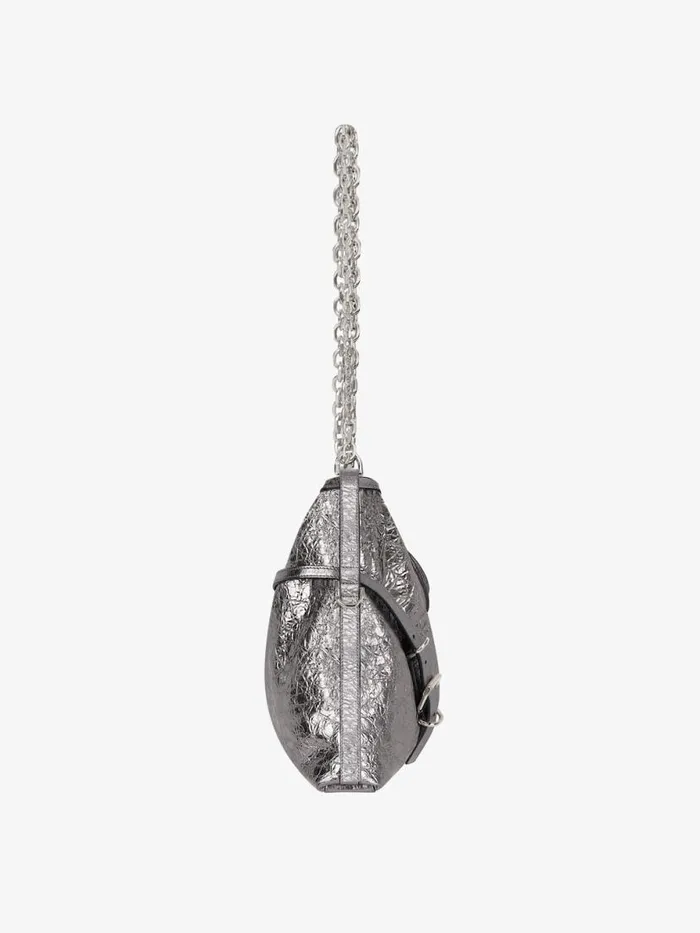 Women Shoulder Bags Givenchy Medium Voyou Chain Bag In Laminated Leather Silvery Grey Women Shoulder Bags Givenchy Medium Voyou Chain Bag In Laminated Leather Silvery Grey
