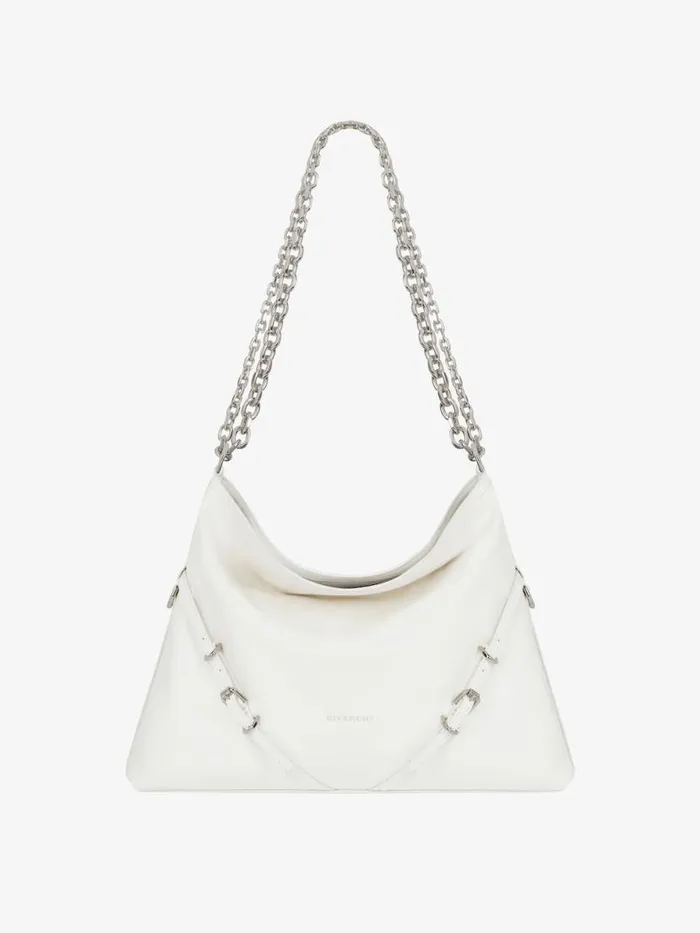 Women Shoulder Bags Givenchy Medium Voyou Chain Bag In Leather Ivory