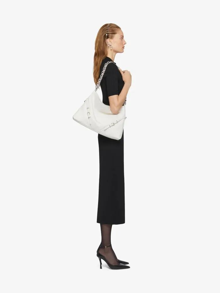 Women Shoulder Bags Givenchy Medium Voyou Chain Bag In Leather Ivory Women Shoulder Bags Givenchy Medium Voyou Chain Bag In Leather Ivory