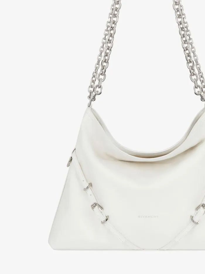 Women Shoulder Bags Givenchy Medium Voyou Chain Bag In Leather Ivory Women Shoulder Bags Givenchy Medium Voyou Chain Bag In Leather Ivory