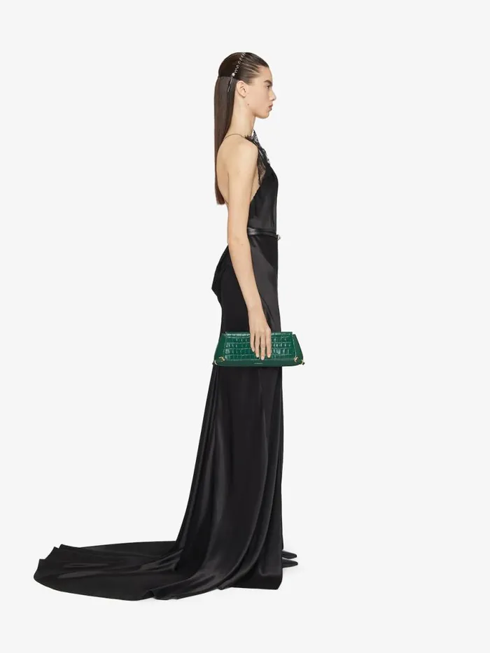 Women Shoulder Bags Givenchy Voyou Clutch Bag In Crocodile Effect Leather Emerald Green Women Shoulder Bags Givenchy Voyou Clutch Bag In Crocodile Effect Leather Emerald Green