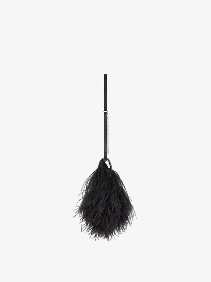 Women Shoulder Bags Givenchy Voyou Clutch Bag In Leather And Feathers Black Women Shoulder Bags Givenchy Voyou Clutch Bag In Leather And Feathers Black
