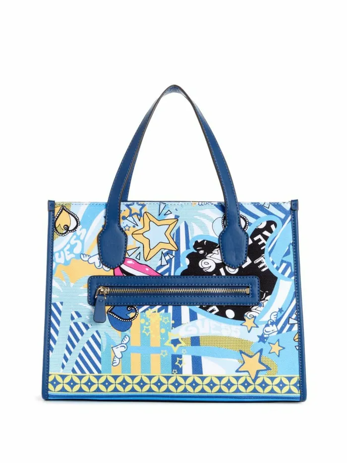 Women Silvana Pop Art Tote Rainbow Multi Combo Handbags GUESS Women Silvana Pop Art Tote Rainbow Multi Combo Handbags GUESS