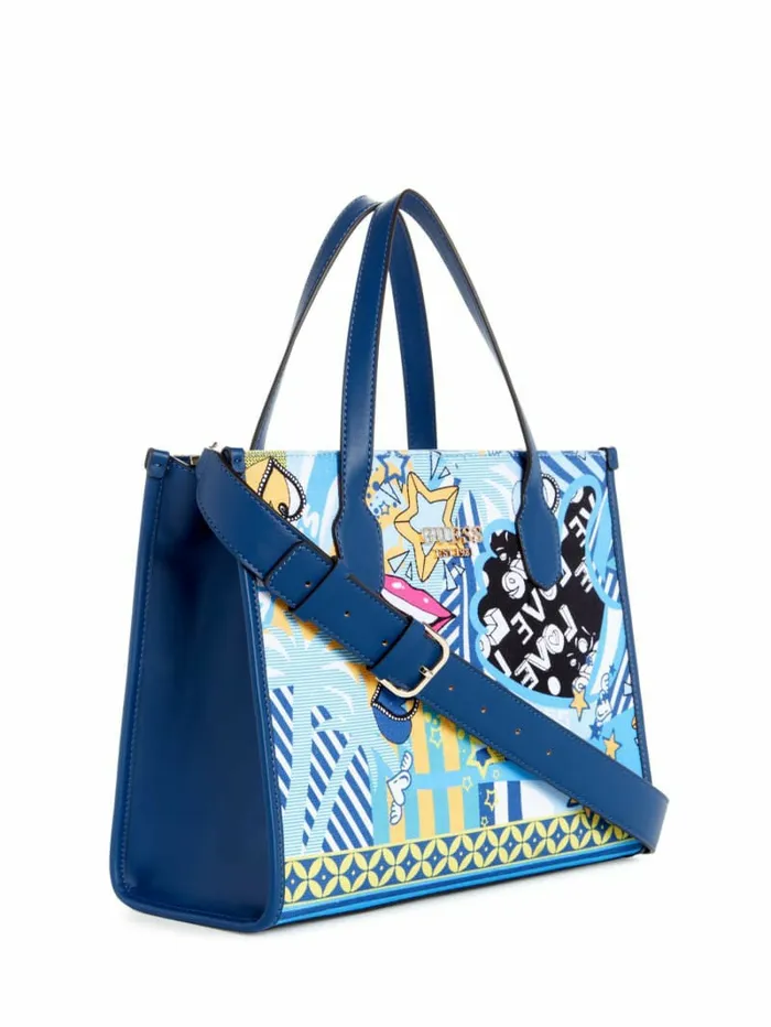 Women Silvana Pop Art Tote Rainbow Multi Combo Handbags GUESS Women Silvana Pop Art Tote Rainbow Multi Combo Handbags GUESS