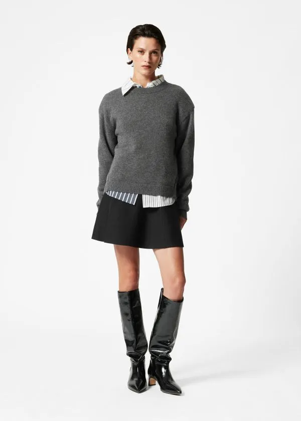 Women Skirts and Other Stories Flared DoubleKnit Skirt Black