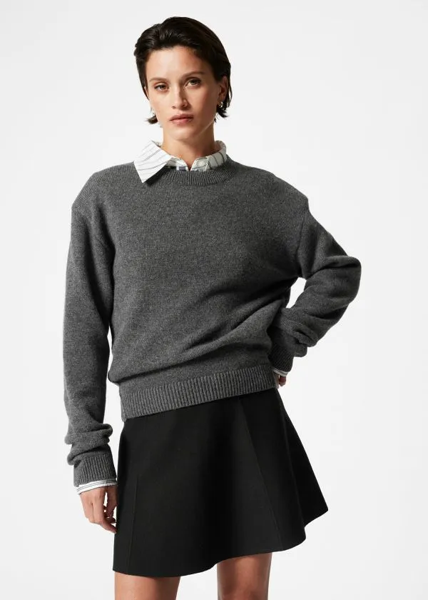 Women Skirts and Other Stories Flared DoubleKnit Skirt Black