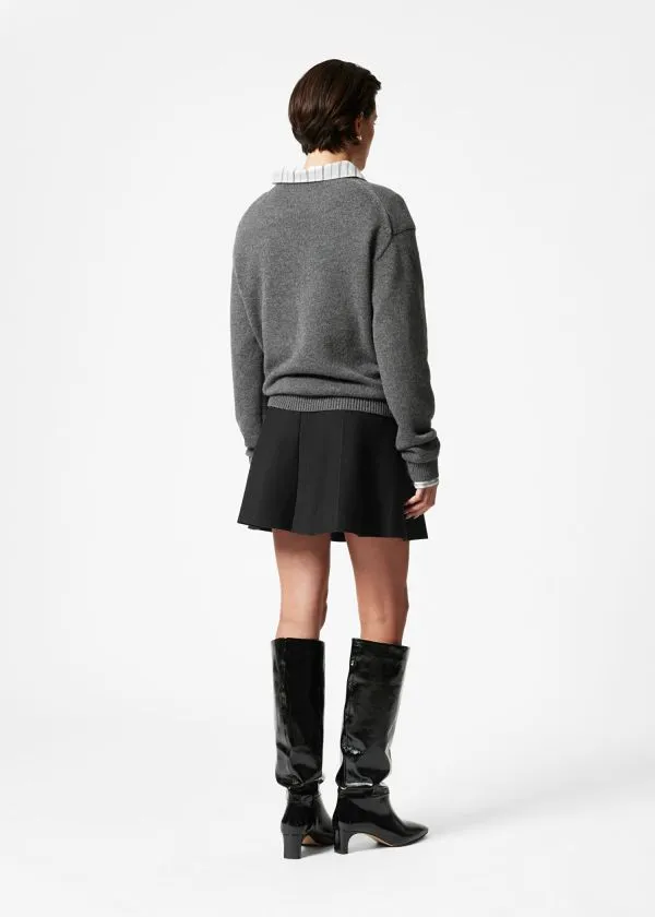 Women Skirts and Other Stories Flared DoubleKnit Skirt Black