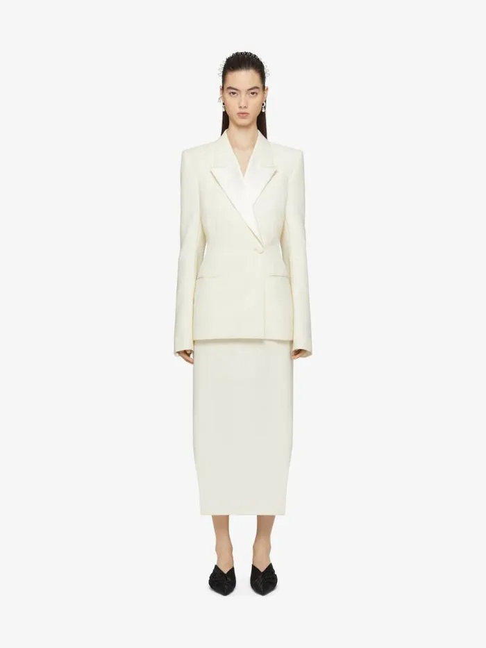 Women Skirts Givenchy Asymmetric Skirt In Wool And Mohair Rtd Greige