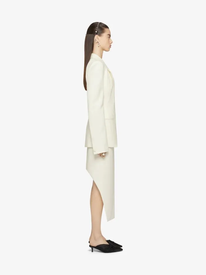 Women Skirts Givenchy Asymmetric Skirt In Wool And Mohair Rtd Greige