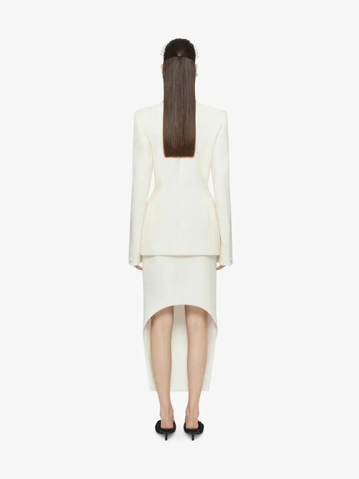 Women Skirts Givenchy Asymmetric Skirt In Wool And Mohair Rtd Greige