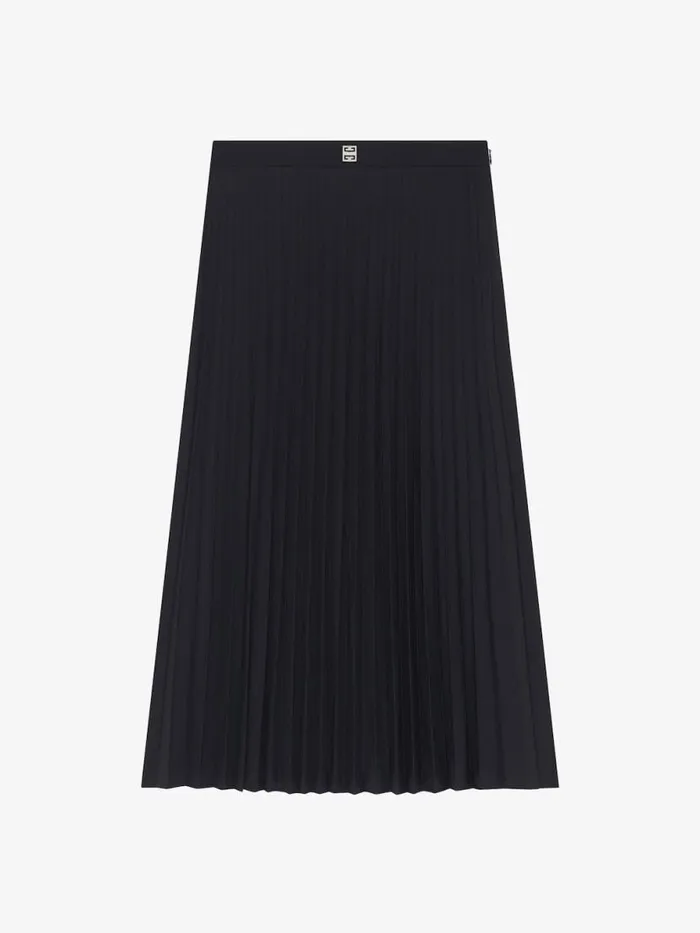 Women Skirts Givenchy Pleated Skirt In Wool Black