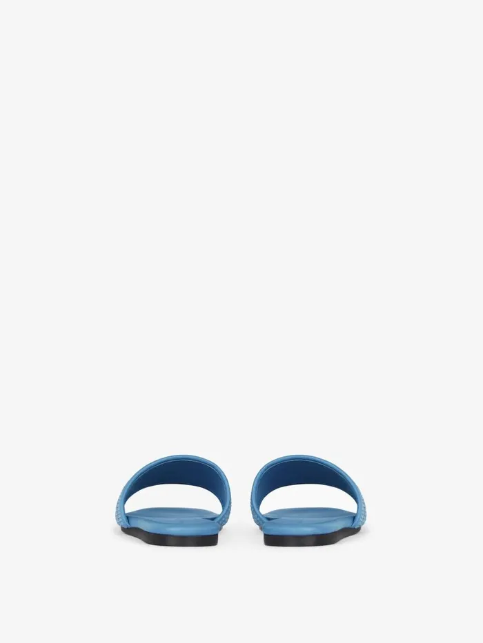 Women Slides and Sandals Givenchy 4G Flat Mules In Raffia Denim Blue Women Slides and Sandals Givenchy 4G Flat Mules In Raffia Denim Blue