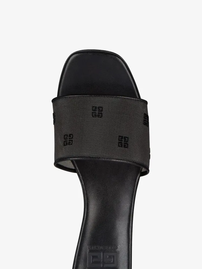 Women Slides and Sandals Givenchy G Cube Mules In 4G Transparent Mesh Black Women Slides and Sandals Givenchy G Cube Mules In 4G Transparent Mesh Black