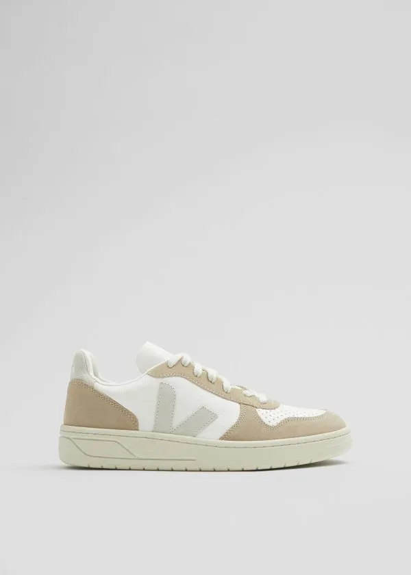 Women Sneakers and Other Stories Veja V10 Sneakers Beigeandwhite