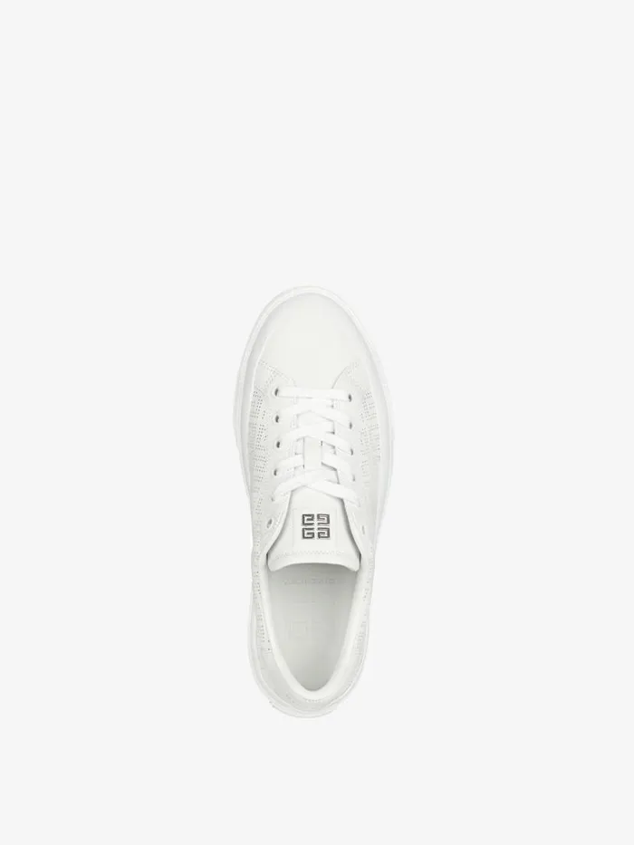 Women Sneakers Givenchy City Sport Sneakers In 4G Perforated Leather White Women Sneakers Givenchy City Sport Sneakers In 4G Perforated Leather White