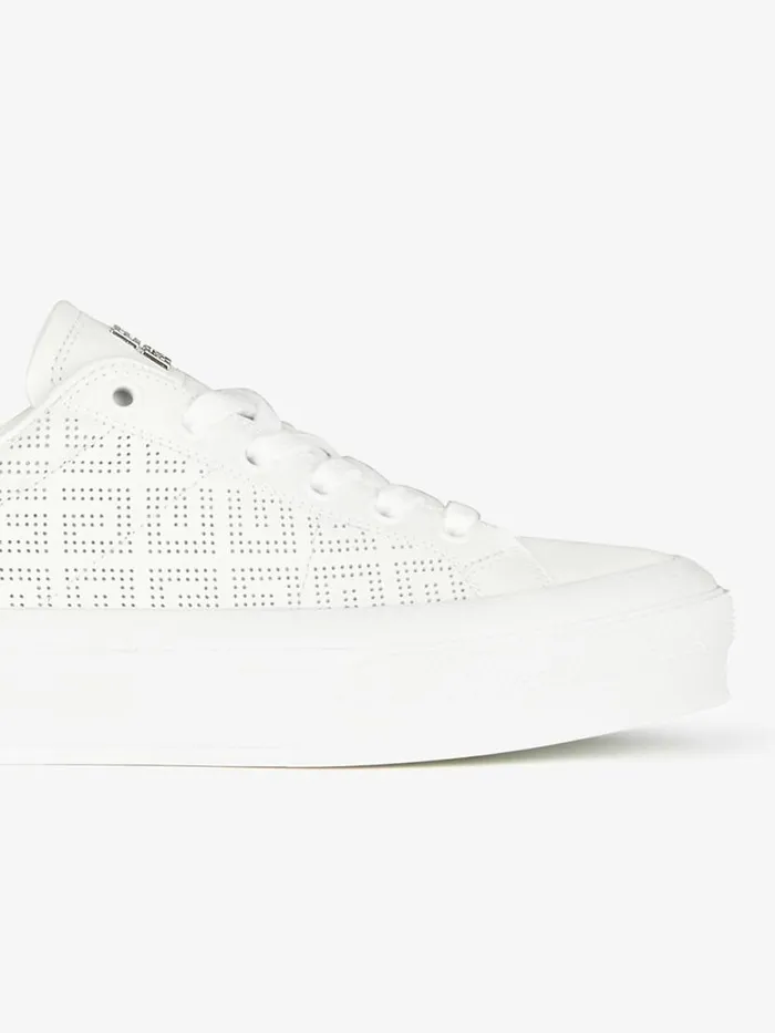 Women Sneakers Givenchy City Sport Sneakers In 4G Perforated Leather White Women Sneakers Givenchy City Sport Sneakers In 4G Perforated Leather White