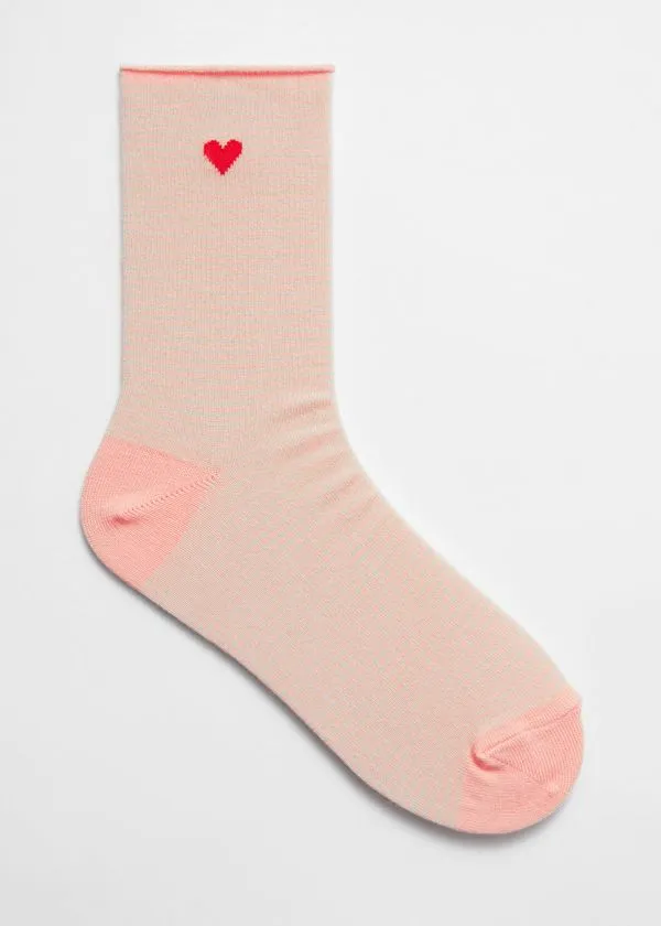 Women Socks and Tights and Other Stories Striped Socks Pink