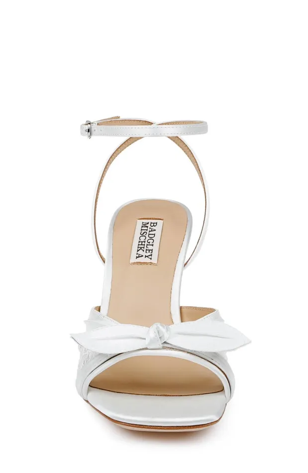 Women Stiletto Badgley Mischka Joselyn Stiletto Heel Sandals White