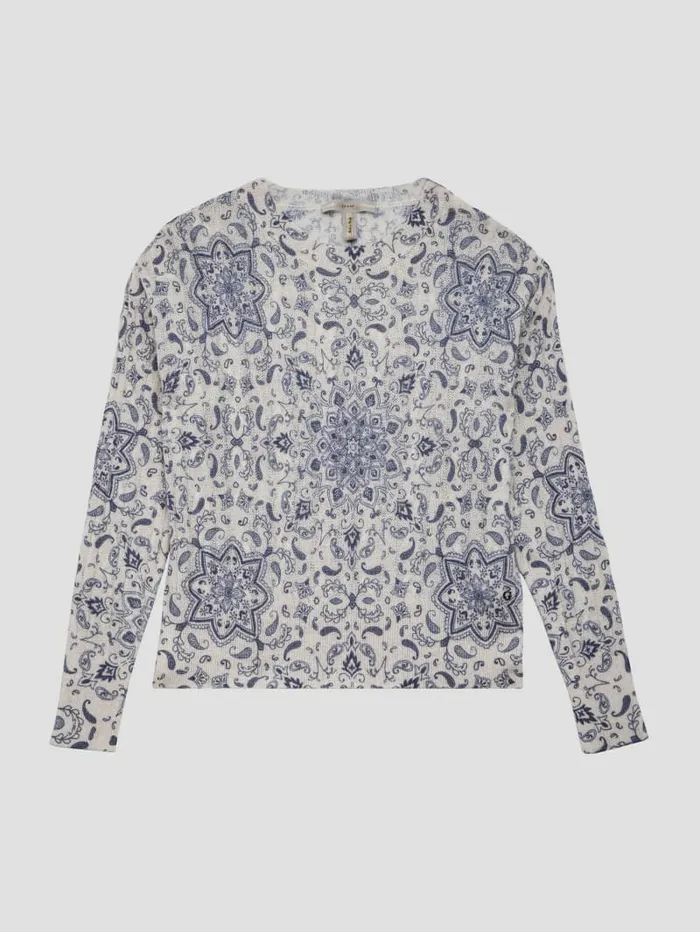 Women Sweaters and Knits GUESS Sabine Sweater Sashiko Square Bandana Women Sweaters and Knits GUESS Sabine Sweater Sashiko Square Bandana