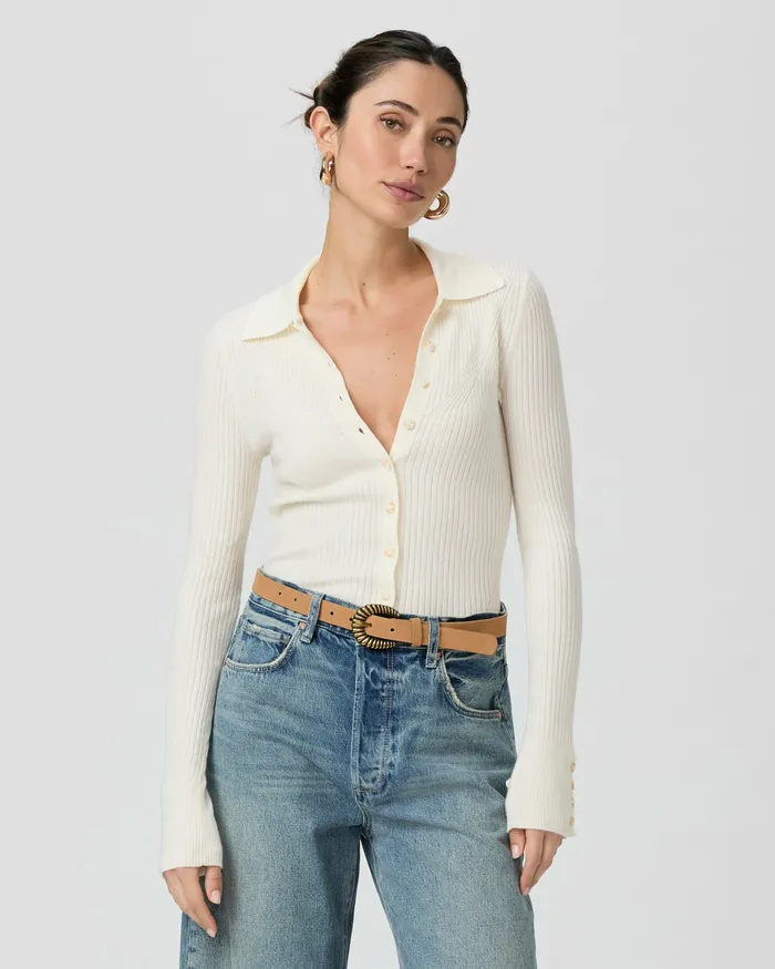 Women Sweaters and Sweatshirts PAIGE Jayde Top 8211 Ivory