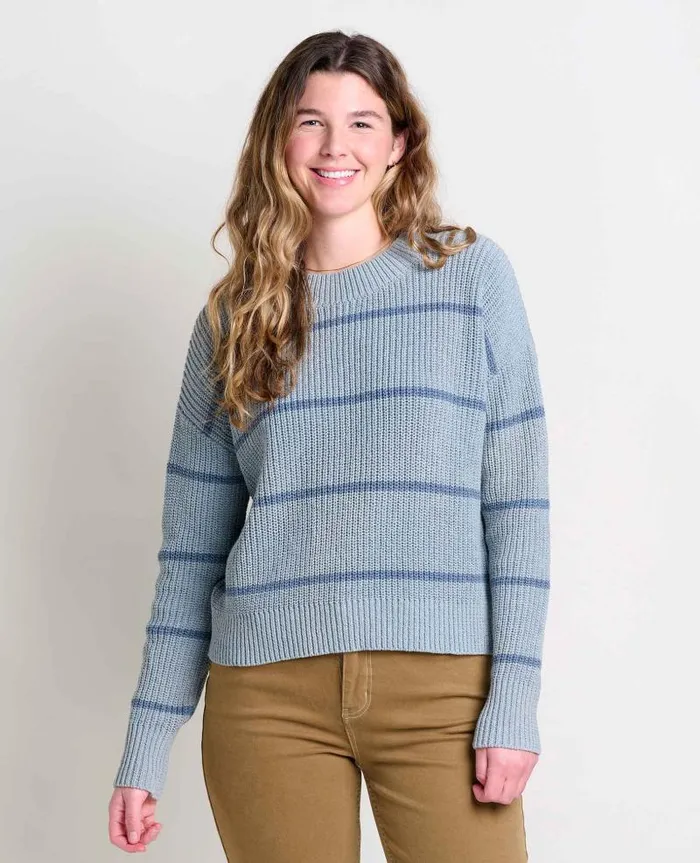 Women Sweaters Jackets and Layers Toad and Co Bianca II Sweater Blue Stripe