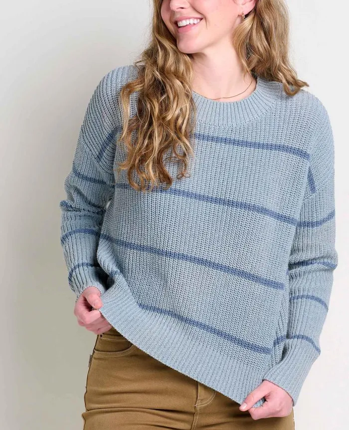 Women Sweaters Jackets and Layers Toad and Co Bianca II Sweater Blue Stripe