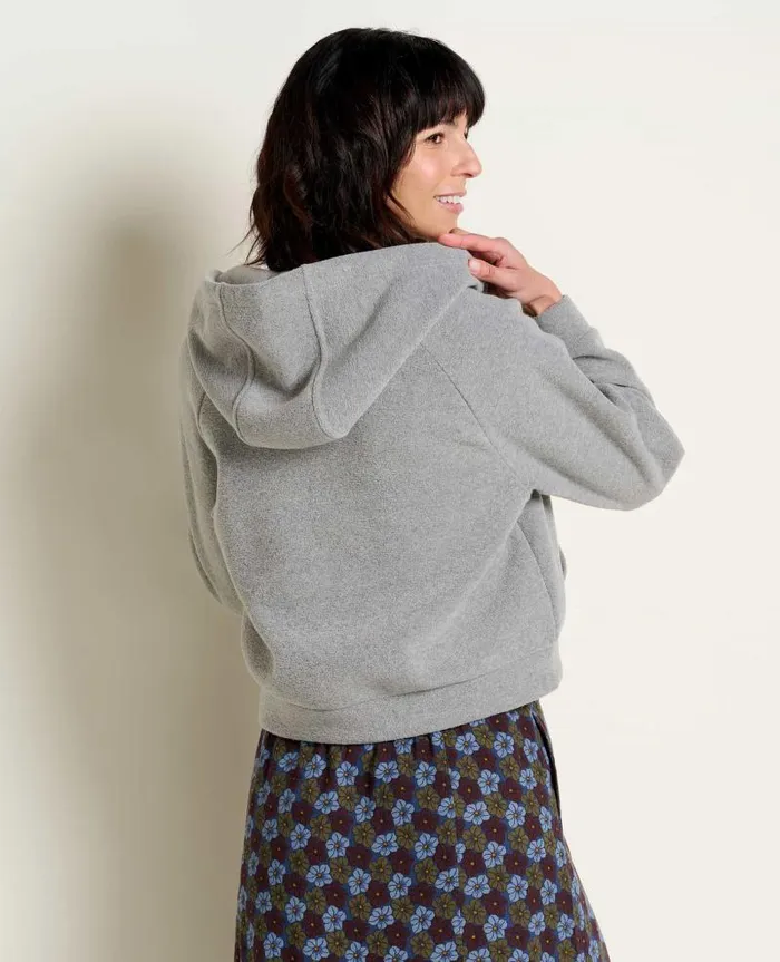 Women Sweaters Jackets and Layers Toad and Co Whitney Terry Zip Hoodie Light Heather Grey