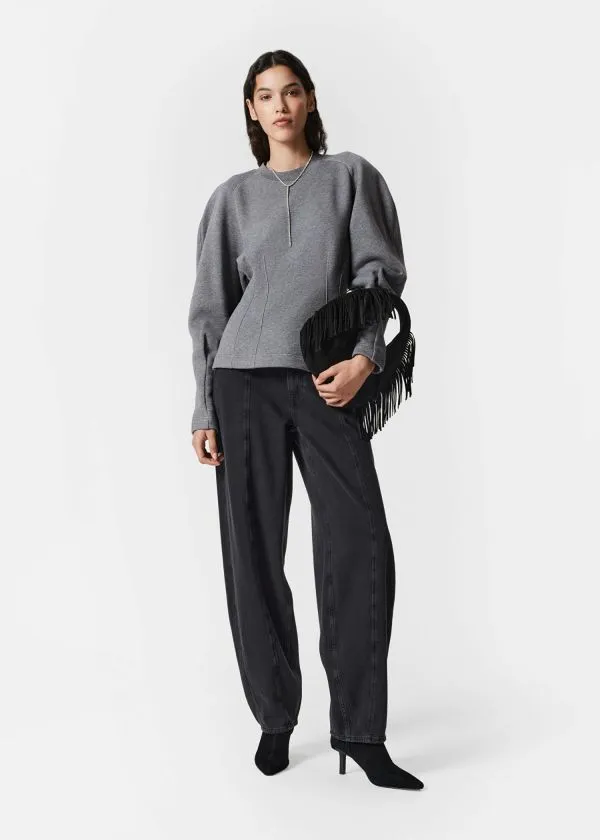 Women Sweatshirts and Hoodies and Other Stories Sculptural Sweater Grey