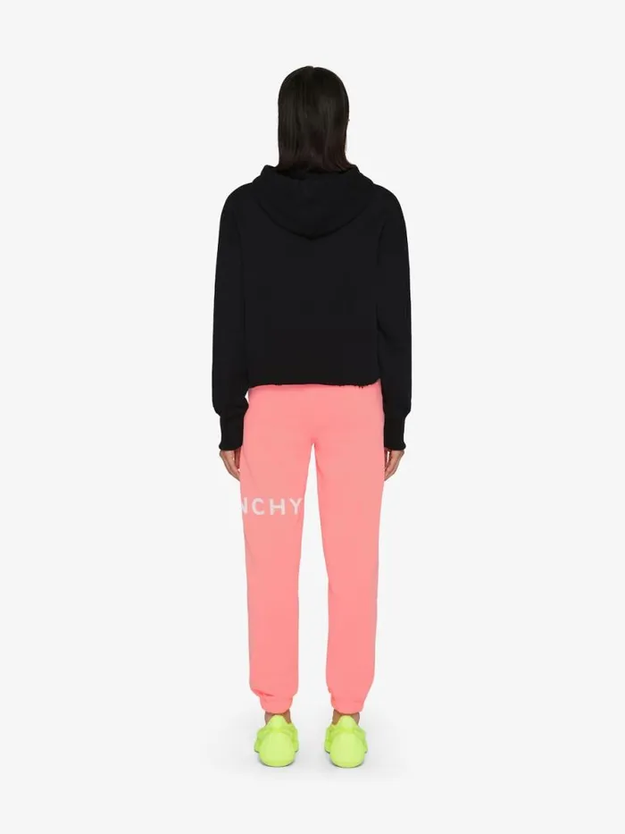 Women Sweatshirts and Hoodies Givenchy GIVENCHY Archetype Cropped Hoodie In Fleece Black