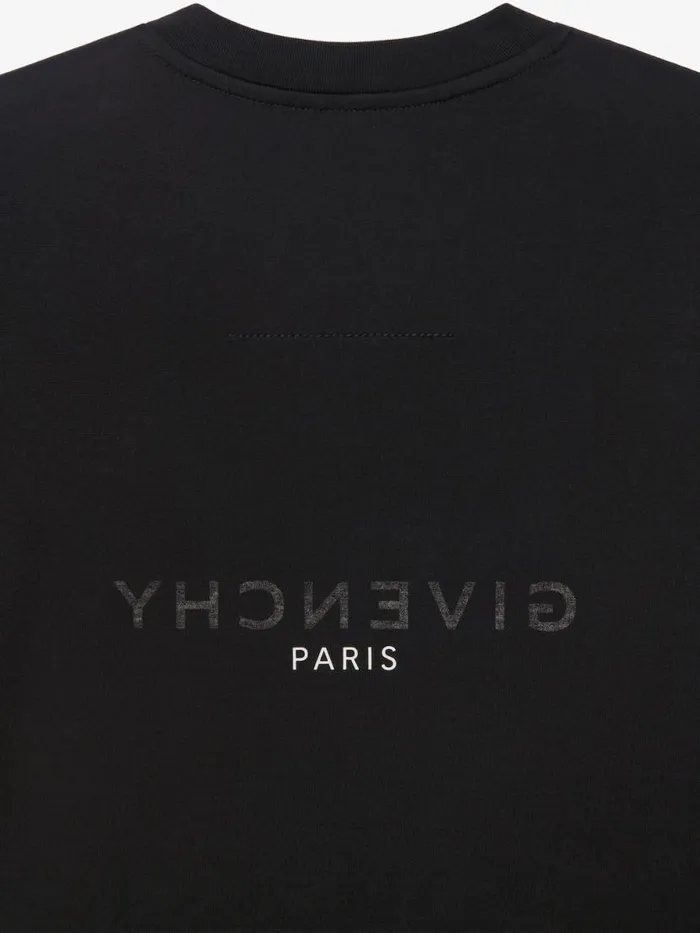 Women TShirts Givenchy GIVENCHY Reverse Slim Fit Tshirt In Cotton Black