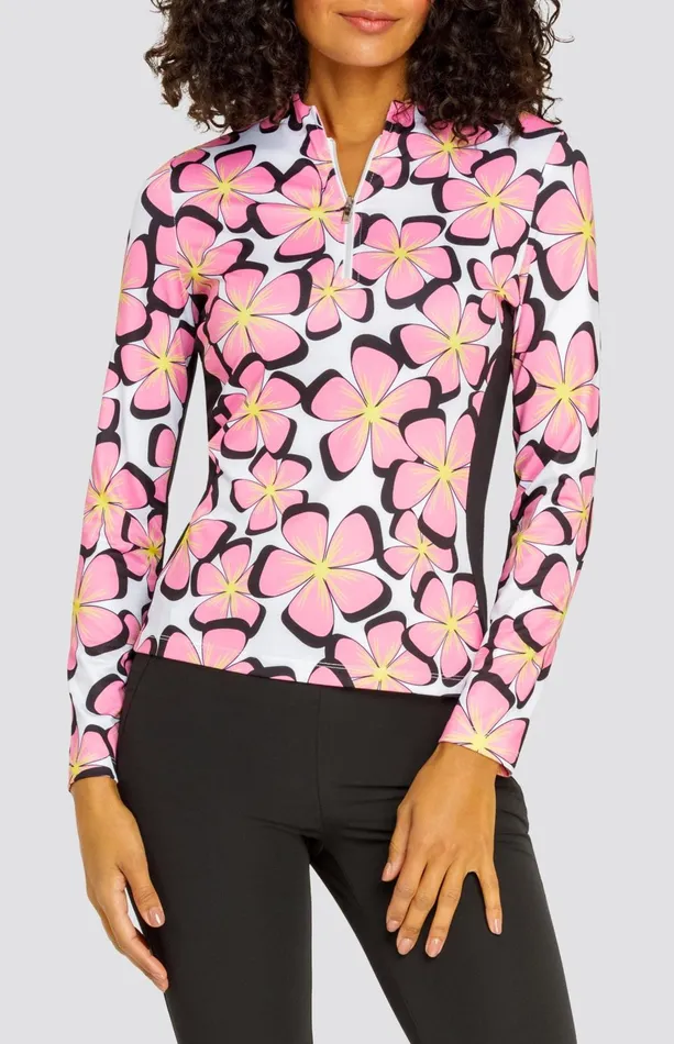 Women Tail Activewear Long Sleeve Trey Top Glimmer Petals
