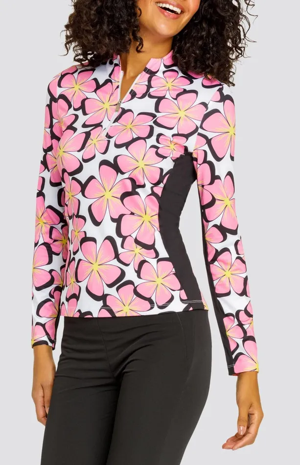 Women Tail Activewear Long Sleeve Trey Top Glimmer Petals